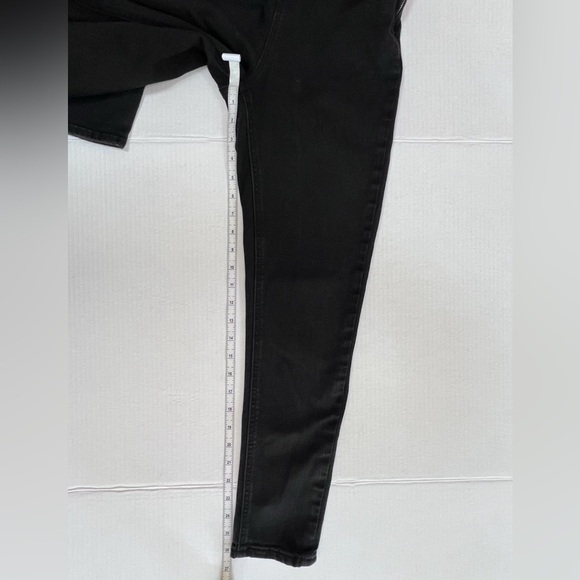 Levis denim jean overalls zipper side zip black 27 skinny cropped ankle - Picture 5 of 12